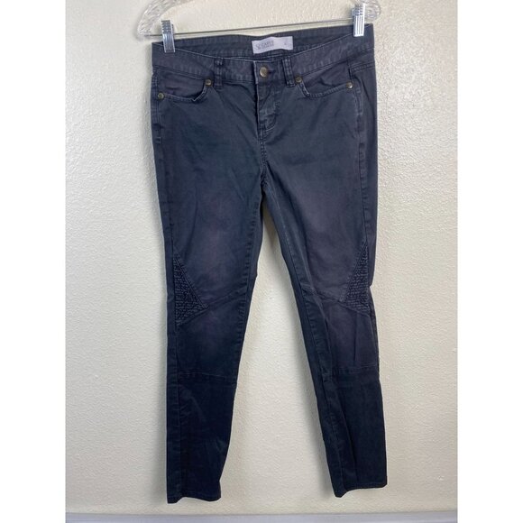 Carve Designs Womens Pants size 4 Black Gray Moto Classic Casual Skinny - Picture 1 of 13